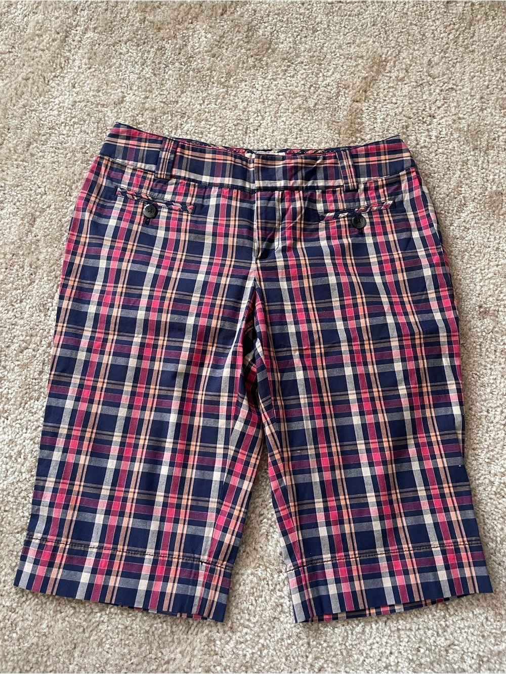 Elevenses Plaid Bermuda Shorts Womens Size 6